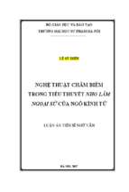 Luận án tiến sĩ  nghệ thuật châm biếm trong tiểu thuyết nho lâm ngoại sử của ngô kính tử