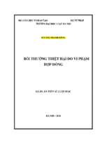 Luận án tiến sĩ bồi thường thiệt hại do vi phạm hợp đồng