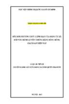 Luận án tiến sĩ  đổi mới phương thức lãnh đạo của các đảng ủy xã ở đồng bằng sông hồng giai đoạn hiện nay