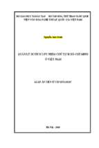 Luận án tiến sĩ quản lý di tích lưu niệm chủ tịch hồ chí minh ở việt nam