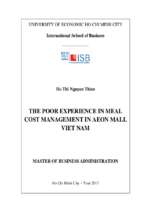 The poor experience in meal cost management in aeon mall viet nam