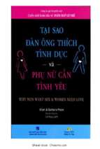 Tại sao đàn ông thích tình dục và phụ nữ cần tình yêu