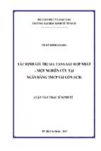 Xác định giá trị gia tăng sau hợp nhất   một nghiên cứu tại ngân hàng tmcp sài gòn (scb)