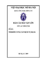 đề tài website cung cấp dịch vụ blog   tài liệu, ebook, giáo trình