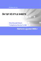 Bài giảng ôn tập về style sheets