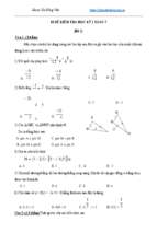 10 đề thi học kì 1 môn toán lớp 7