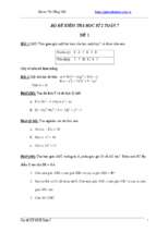 Bộ đề thi kiểm tra học kì 2 môn toán lớp 7