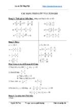 Các dạng toán lớp 7 và phương pháp giải