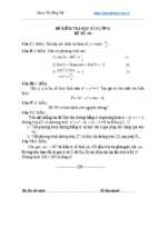 đề thi kiểm tra giữa kì 1 môn toán 11
