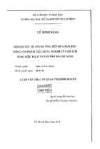 Một số yếu tố ảnh hưởng đến mua sắm bóc đồng sản phẩm tiêu dùng nhanh của khách hàng siêu thị  ở thành phố hồ chí minh