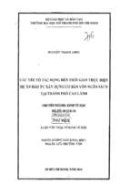 Các yếu tố tác động đến thời gian thực hiện dự án đầu tư xây dựng cơ bản vốn ngân sách tại thành phố cao lãnh