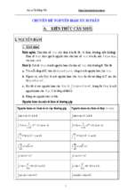 Chuyên đề nguyên hàm tích phân môn toán lớp 12