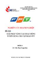Báo cáo nghiên cứu doanh nghiệp GIẢI PHÁP NÂNG CAO HOẠT ĐỘNG TUYỂN DỤNG CHO TẬP ĐOÀN FPT