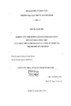 Nghiên cứu ảnh hưởng của kỹ năng bán hàng đến kết quả công việc của nhân viên kinh doanh các công ty dược tại thành phố hồ chí minh