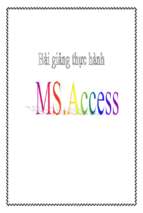 Bài giảng thực hành ms.access