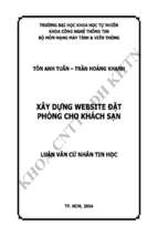 Luận văn xây dựng website đặt phòng khách sạn