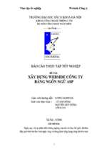 đề tài xây dựng webside công ty bằng ngôn ngữ asp