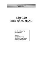 Báo cáo hiệu năng mạng