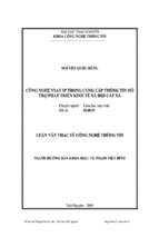 Luận văn công nghệ vsat ip trong cung cấp thông tin hỗ trợ phát triển kinh tế xã hội cấp xã