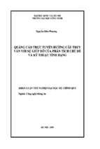 Khóa luận quảng cáo trực tuyến hướng câu truy vấn với sự giúp đỡ của phân tích chủ đề và kỹ thuật tính hạng  