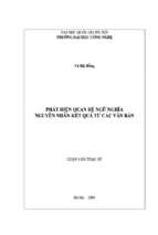 Luận văn phát hiện quan hệ ngữ nghĩa nguyên nhân   kết quả từ các văn bản