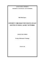 Khóa luận efficient core selection for multicast routing in mobile ad hoc networks