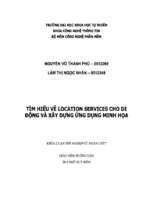 Khóa luận tìm hiểu về location services cho di động và xây dựng ứng dụng minh họa