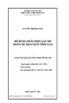 Luận văn mô hình chuỗi thời gian mờ trong dự báo chuỗi thời gian
