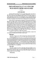 Luận văn phần mềm quản lý vay vốn cho ngân hàng chính sách xã hội