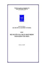 đề tài hệ chuyên gia chuẩn đoán bệnh thần kinh tâm thần