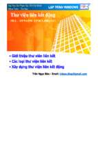 Bài giảng thư viện liên kết động (dll – dynamic link library )