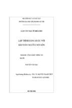 Luận văn lập trình ràng buộc với bài toán người chơi gôn  