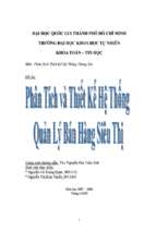 đề tài phân tích và thiết kế hệ thống quản lý bán hàng siêu thị