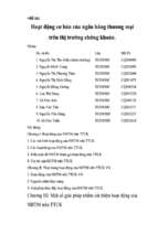 đề tài hoạt động cơ bản của ngân hàng thương mại trên thị trường chứng khoán