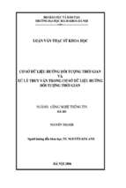 Luận văn cơ sở dữ liệu hướng đối tượng thời gian và xử lý truy vấn trong cơ sở dữ liệu hướng đối tượng thời gian