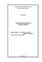 Luận văn hash based approach to data mining