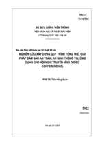 đề tài nghiên cứu xây dựng quy trình tổng thể, giải pháp đảm bảo an toàn, an ninh thông tin, ứng dụng cho hội nghị truyền hình (video conferencing)