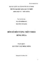 Luận văn đếm số đối tượng trên video dùng fpga