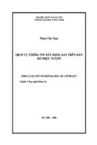 Khóa luận dịch vụ thông tin bất động sản trên bản đồ trực tuyến