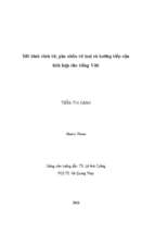 Luận văn mô hình tách từ, gán nhãn từ loại và hướng tiếp cận tích hợp cho tiếng việt