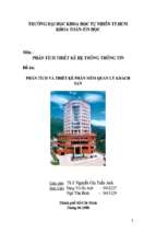 đề tài phân tích và thiết kế phần mềm quản lý khách sạn asean halong hotel