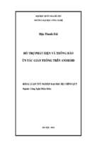 Khóa luận hỗ trợ phát hiện và thông báo ùn tắc giao thông trên android