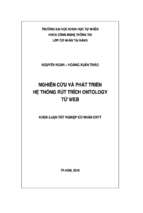 Khóa luận nghiên cứu và phát triển hệ thống rút trích ontology từ web