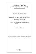 Luận văn kỹ thuật đa truy nhập trong mạng quang và ứng dụng