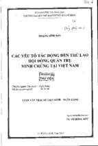 Các yếu tố tác động đến thù lao hội đồng quản trị minh chứng tại việt nam