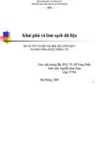 đồ án khai phá và làm sạch dữ liệu