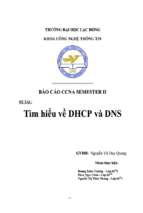 đề tài tìm hiểu về dhcp và dns