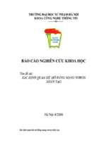đề tài xác định quan hệ mờ bằng mạng nơron nhân tạo