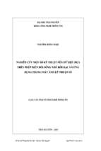 Luận văn nghiên cứu một số kỹ thuật nén dữ liệu dựa trên phép biến đổi sóng nhỏ rời rạc và ứng dụng trong máy ảnh kỹ thuật số