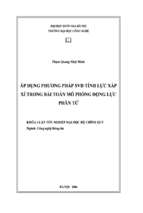 Khóa luận áp dụng phương pháp svd tính lực xấp xỉ trong bài toán mô phỏng động lực phân tử